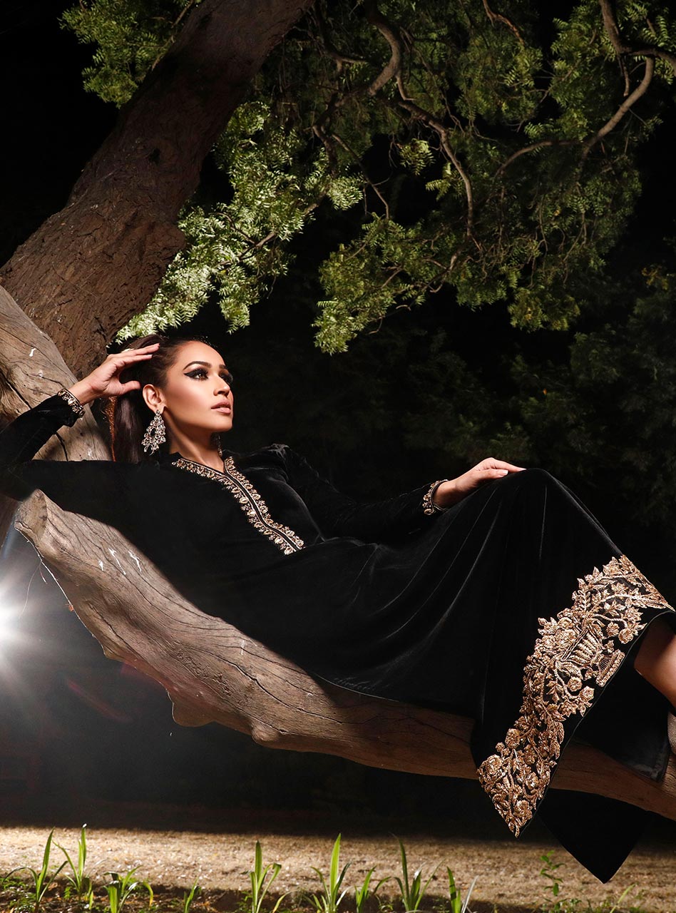 Zainab Chottani | Semi Formals | MYSTERIOUS SHADOW -  Zainab Chottani Formal - Original Designer Dress - House of Maryam