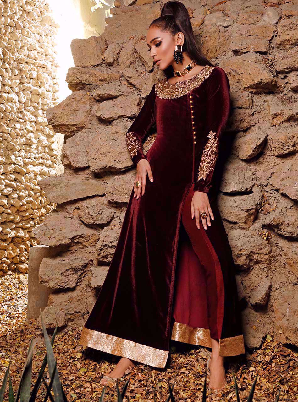 Zainab Chottani | Semi Formals | ALIZARIN CRIMSON