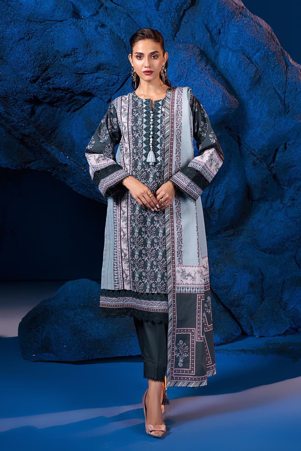 Bonanza Satrangi | Wet Weather 3 Pc (2W24P3P164) -  Bonanza Satrangi Unstitched - Original Designer Dress - House of Maryam
