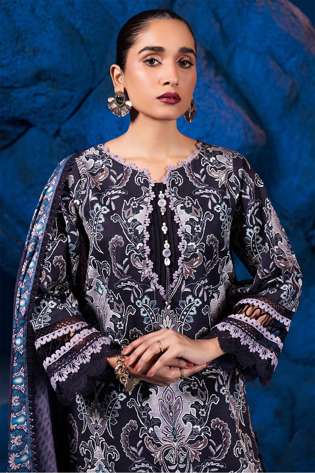 Bonanza Satrangi | Gothic Grape 3 Pc (2W24P3P259) -  Bonanza Satrangi Unstitched - Original Designer Dress - House of Maryam