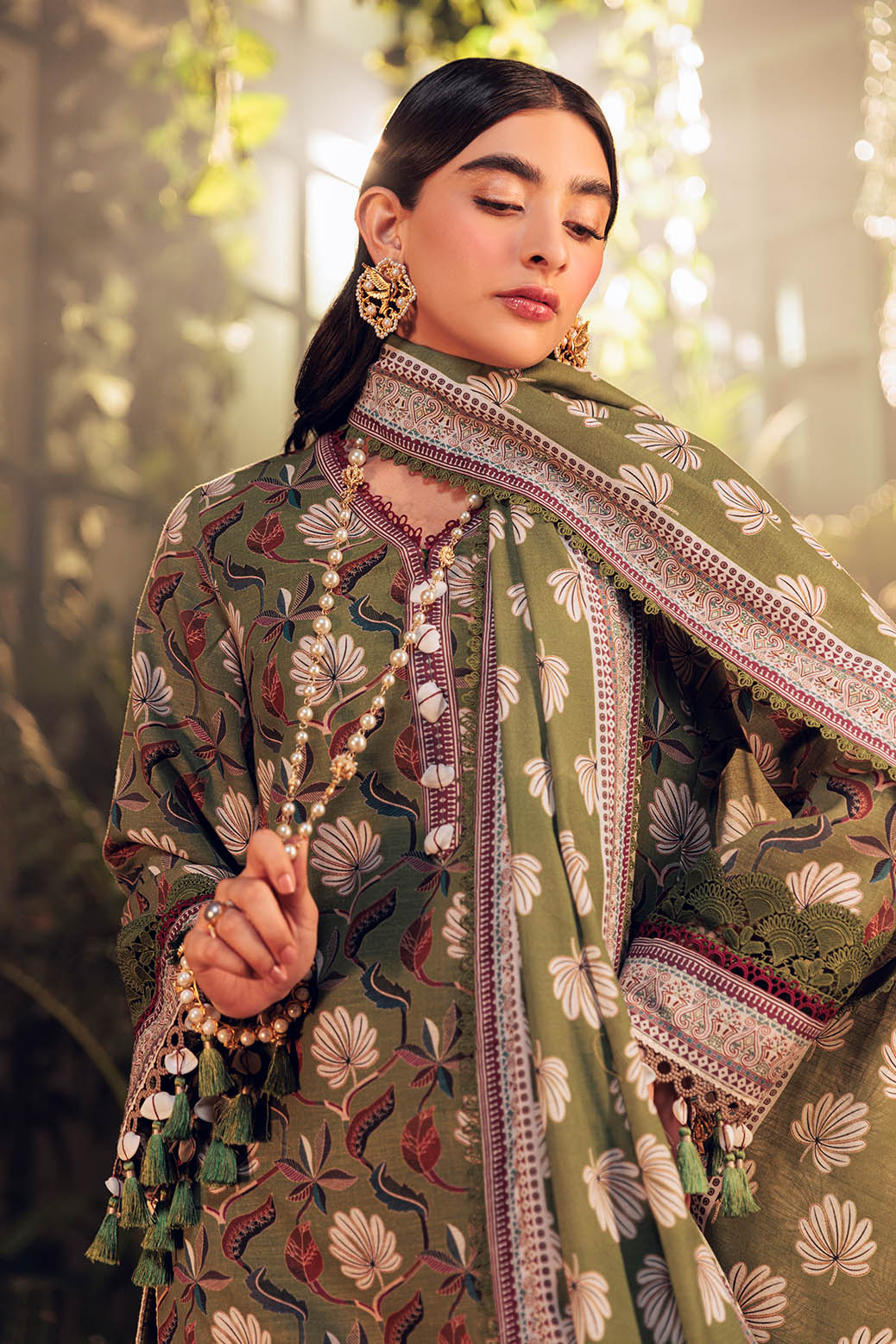 Bonanza Satrangi | Floral Obsession 3 Pc (7W24BP3P28) -  Bonanza Satrangi Unstitched - Original Designer Dress - House of Maryam