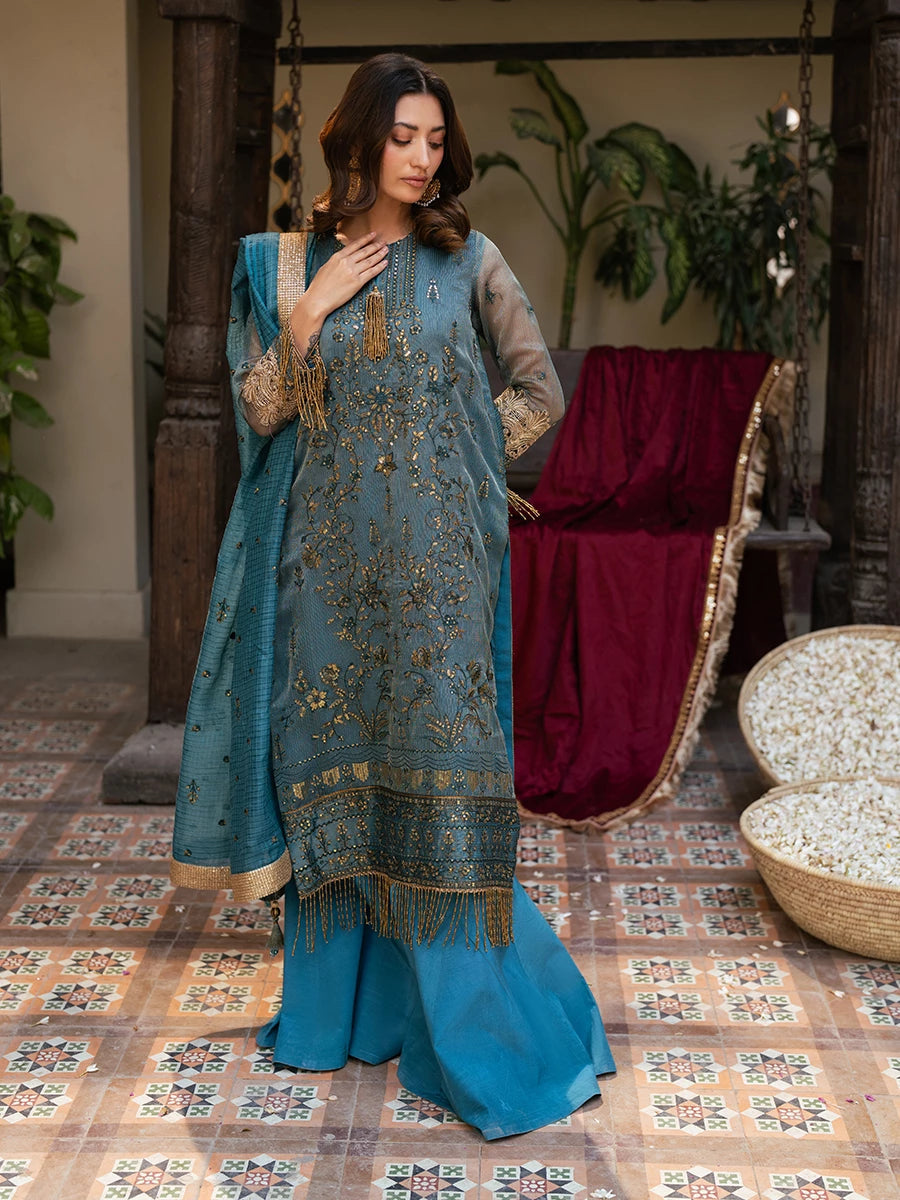 Salitex | Signature Festive Chiffon | SUNW6JI039UT -  Salitex Ladies Clothes - Original Designer Dress - House of Maryam
