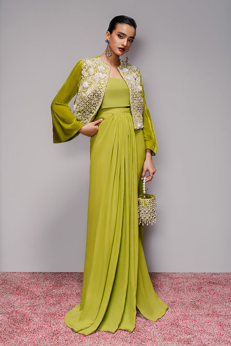 Haute Form | Rose Winter Plush | Breathing Neon -  Haute Form Ladies Clothes - Original Designer Dress - House of Maryam