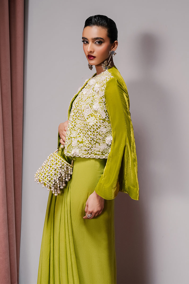 Haute Form | Rose Winter Plush | Breathing Neon -  Haute Form Ladies Clothes - Original Designer Dress - House of Maryam