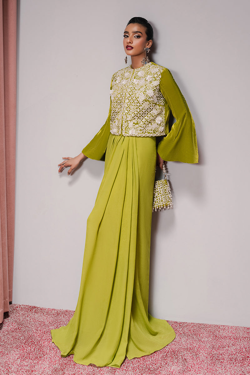 Haute Form | Rose Winter Plush | Breathing Neon -  Haute Form Ladies Clothes - Original Designer Dress - House of Maryam