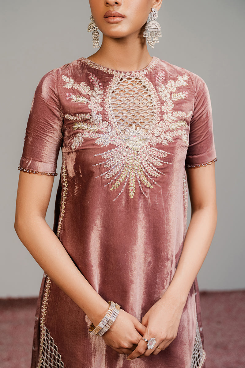 Haute Form | Rose Winter Plush | Seductress -  Haute Form Ladies Clothes - Original Designer Dress - House of Maryam