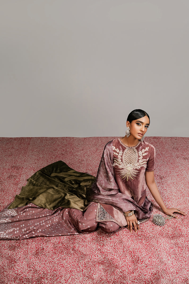 Haute Form | Rose Winter Plush | Seductress -  Haute Form Ladies Clothes - Original Designer Dress - House of Maryam