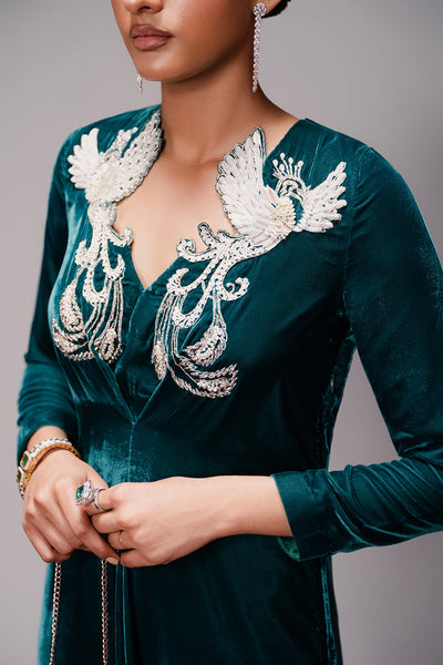 Haute Form | Rose Winter Plush | Emerald Escape -  Haute Form Ladies Clothes - Original Designer Dress - House of Maryam
