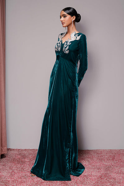 Haute Form | Rose Winter Plush | Emerald Escape -  Haute Form Ladies Clothes - Original Designer Dress - House of Maryam