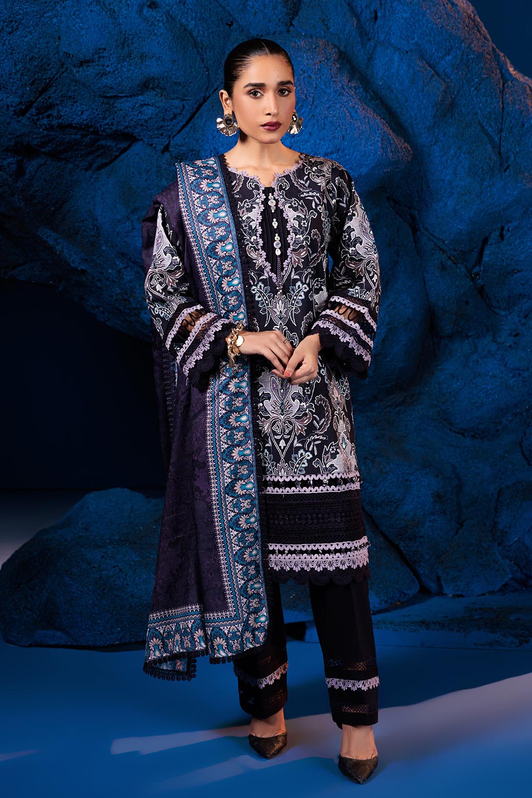 Bonanza Satrangi | Gothic Grape 3 Pc (2W24P3P259) -  Bonanza Satrangi Unstitched - Original Designer Dress - House of Maryam