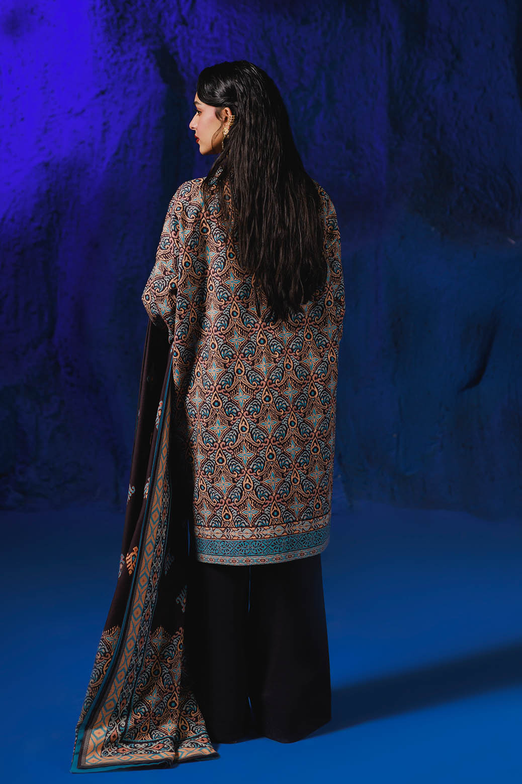 Bonanza Satrangi | Graphite 3 Pc (2W24P3P345) -  Bonanza Satrangi Unstitched - Original Designer Dress - House of Maryam
