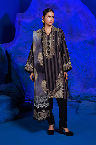 Bonanza Satrangi | Midnight Bloom 3 Pc (1W24P3P316) -  Bonanza Satrangi Unstitched - Original Designer Dress - House of Maryam