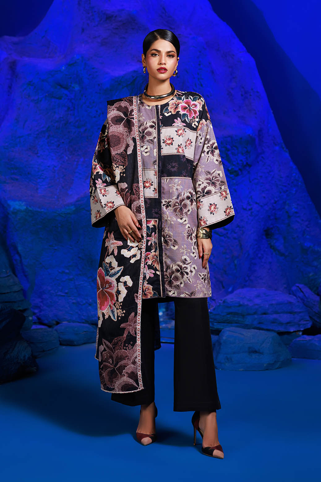 Bonanza Satrangi | Evergreen Forest 3 Pc (2W24P3P260) -  Bonanza Satrangi Unstitched - Original Designer Dress - House of Maryam