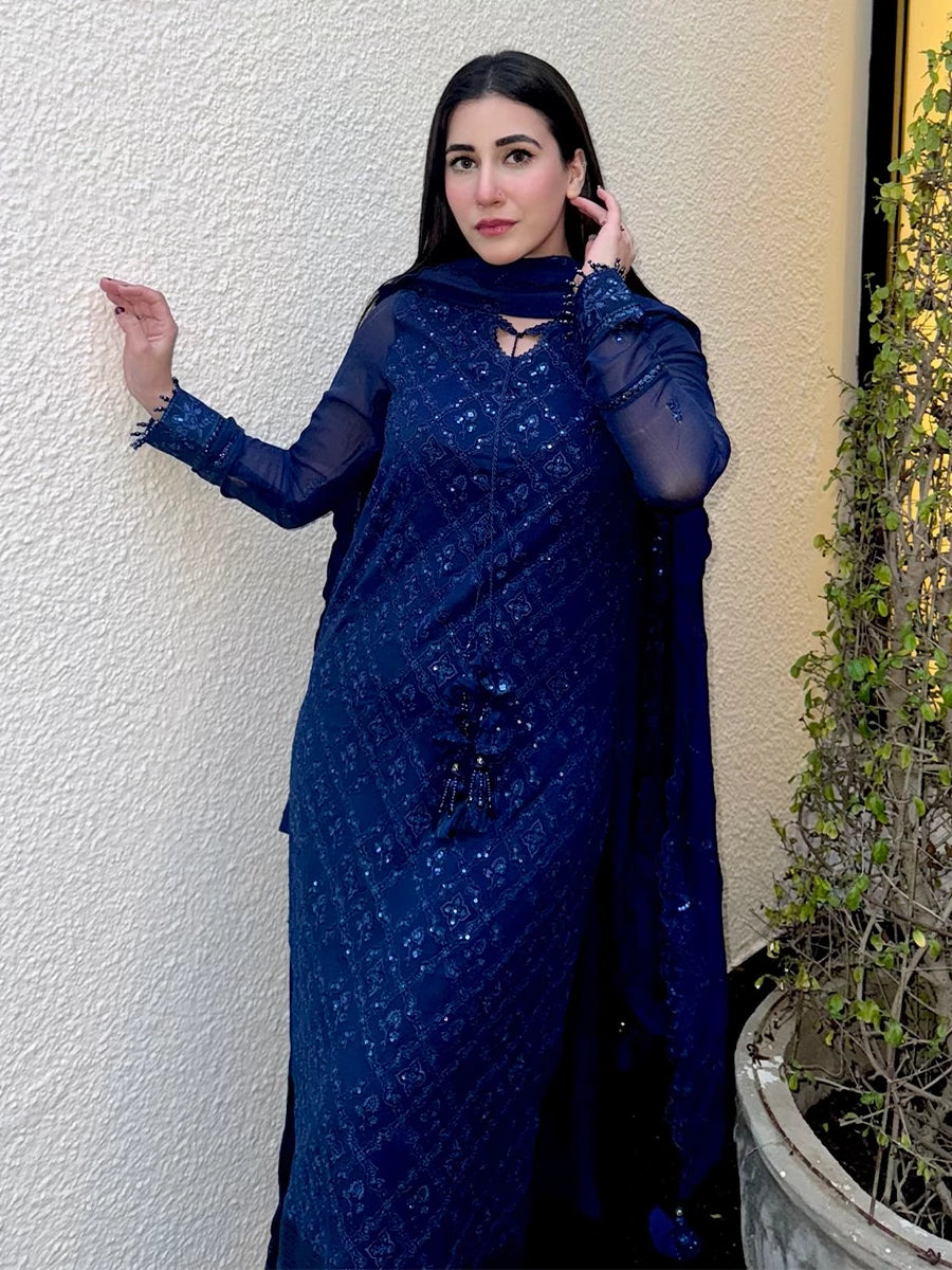 Salitex | Signature Festive Chiffon | SUNS7CH042UT -  Salitex Ladies Clothes - Original Designer Dress - House of Maryam