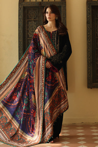 Aisha Imran | Printed Panache Velvet Shawls 25 | Liyana Velvet Shawl