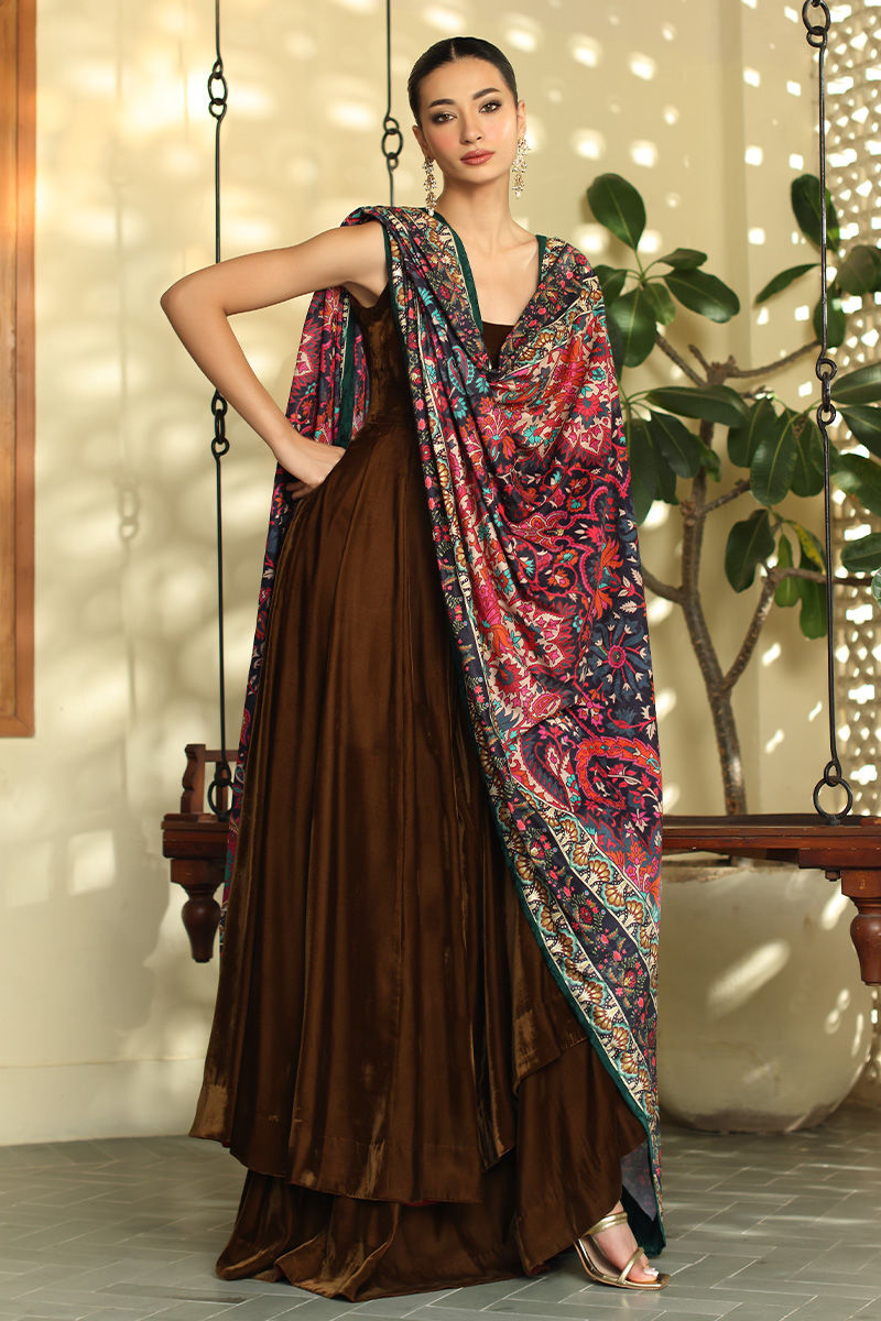 Aisha Imran | Printed Panache Velvet Shawls 25 | Inaaya Velvet Shawl