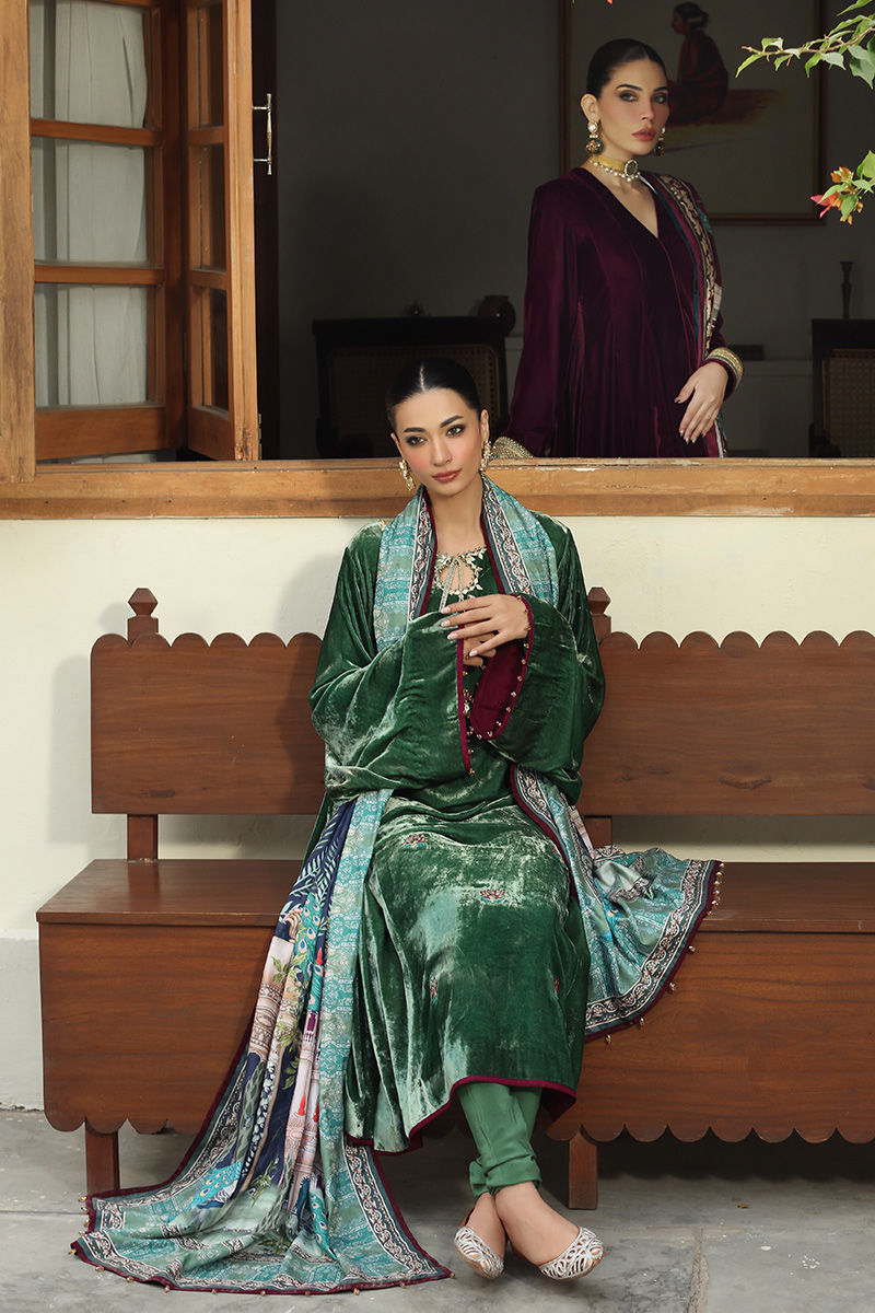 Aisha Imran | Printed Panache Velvet Shawls 25 | Nayra Velvet Shawl, image 6