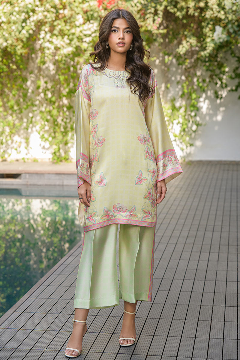 Fatima Khan | Eid Digital Silk Prints | Blossoms -  Fatima Khan Ladies Clothes - Original Designer Dress - House of Maryam