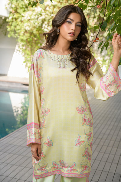 Fatima Khan | Eid Digital Silk Prints | Blossoms -  Fatima Khan Ladies Clothes - Original Designer Dress - House of Maryam