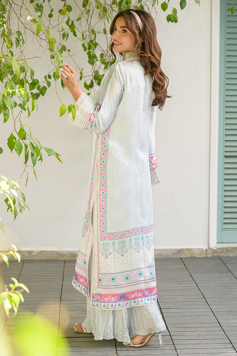 Fatima Khan | Eid Digital Silk Prints | Mod Sky -  Fatima Khan Ladies Clothes - Original Designer Dress - House of Maryam