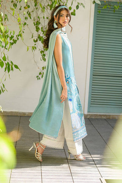 Fatima Khan | Eid Digital Silk Prints |   Teal Tropics -  Fatima Khan Ladies Clothes - Original Designer Dress - House of Maryam