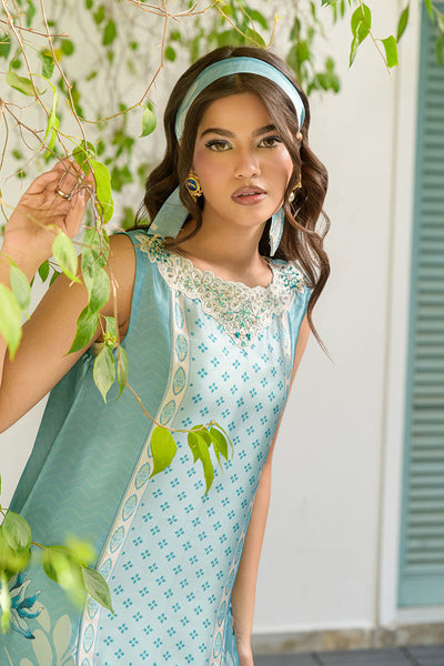 Fatima Khan | Eid Digital Silk Prints |   Teal Tropics -  Fatima Khan Ladies Clothes - Original Designer Dress - House of Maryam