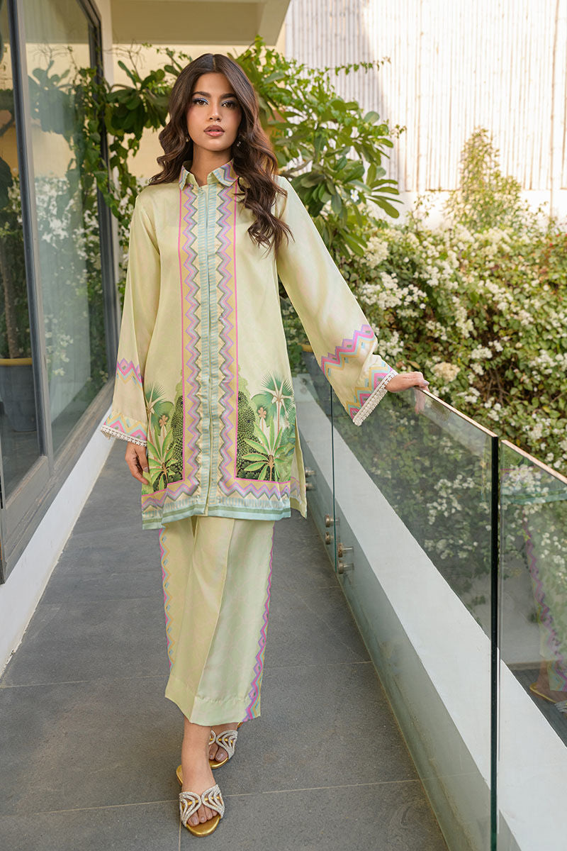 Fatima Khan | Eid Digital Silk Prints |   Pastel Orchid -  Fatima Khan Ladies Clothes - Original Designer Dress - House of Maryam