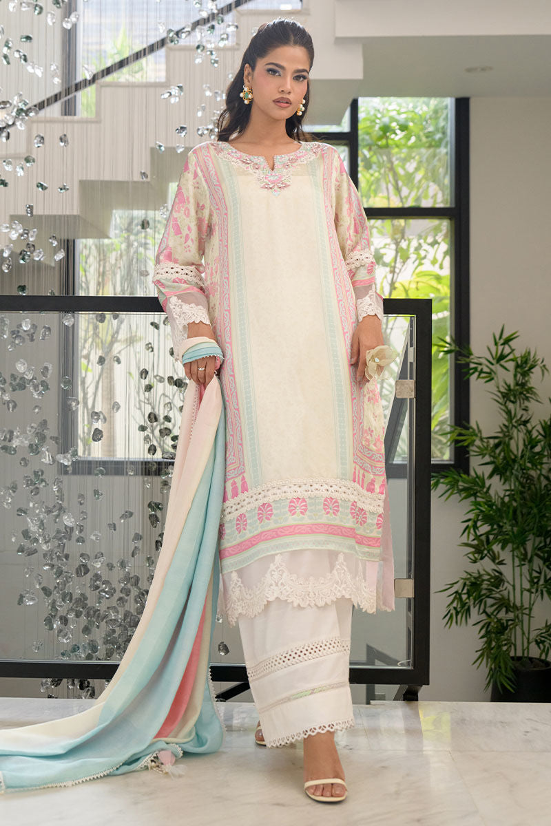 Fatima Khan | Eid Digital Silk Prints |   Sage Orchid -  Fatima Khan Ladies Clothes - Original Designer Dress - House of Maryam