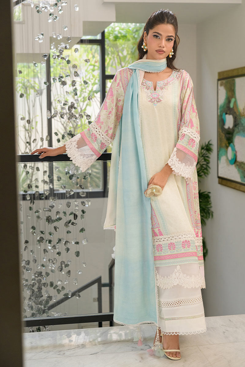 Fatima Khan | Eid Digital Silk Prints |   Sage Orchid -  Fatima Khan Ladies Clothes - Original Designer Dress - House of Maryam