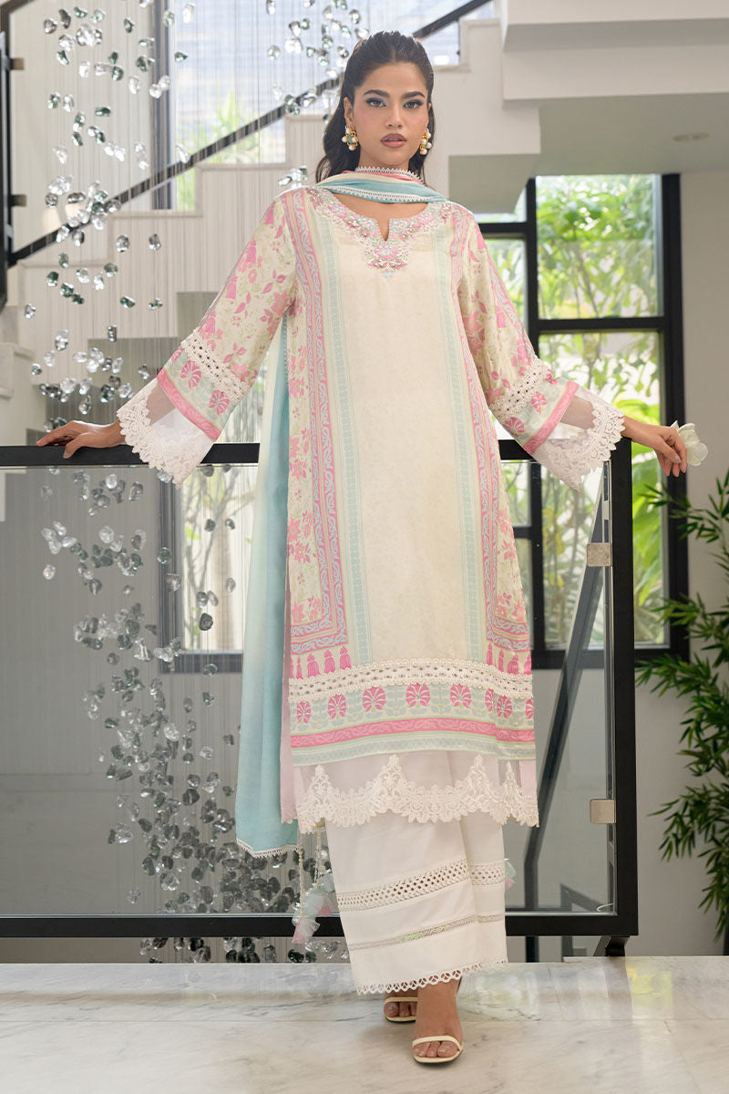 Fatima Khan | Eid Digital Silk Prints |   Sage Orchid -  Fatima Khan Ladies Clothes - Original Designer Dress - House of Maryam