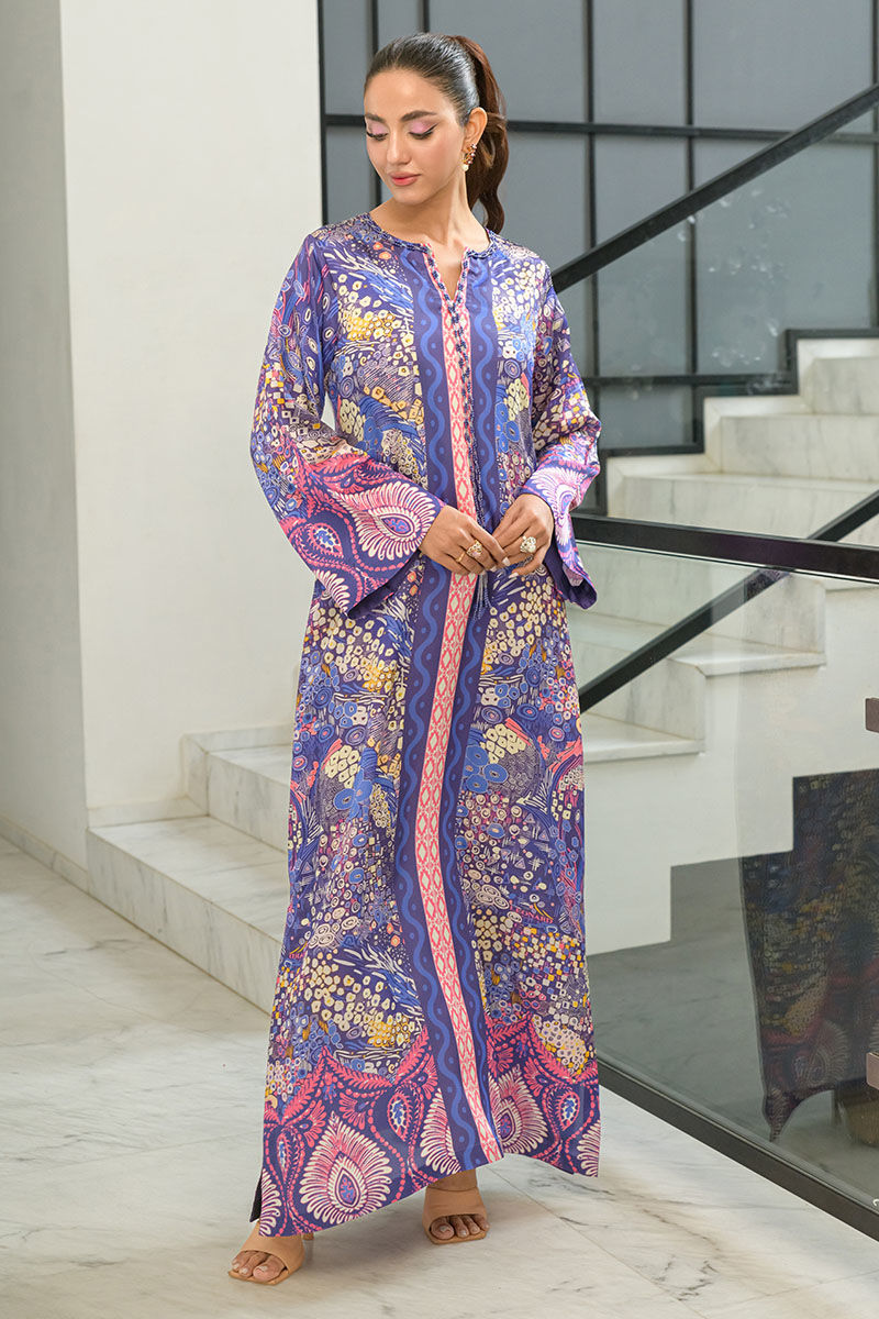 Fatima Khan | Eid Digital Silk Prints | Amethyst -  Fatima Khan Ladies Clothes - Original Designer Dress - House of Maryam