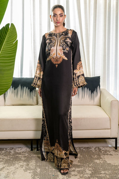 Fatima Khan | Eid Digital Silk Prints |   Black Opal -  Fatima Khan Ladies Clothes - Original Designer Dress - House of Maryam