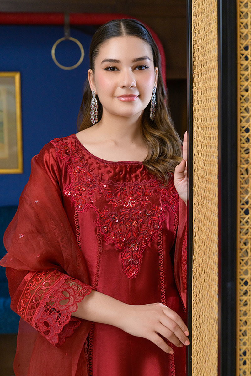 Fatima Khan | La Fleur Eid Edit | Scarlet -  Fatima Khan Ladies Clothes - Original Designer Dress - House of Maryam