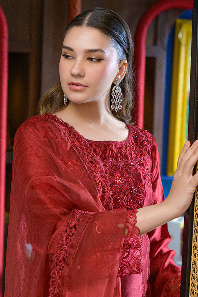 Fatima Khan | La Fleur Eid Edit | Scarlet -  Fatima Khan Ladies Clothes - Original Designer Dress - House of Maryam