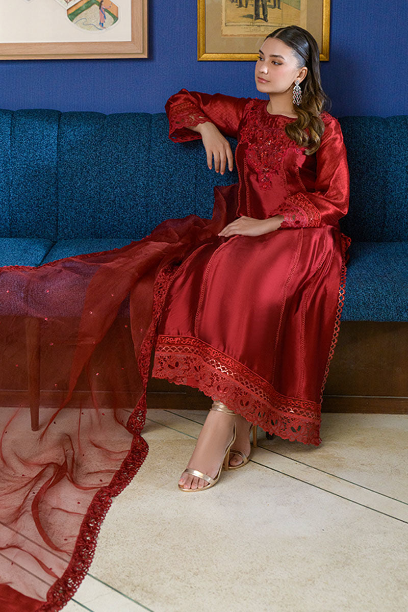 Fatima Khan | La Fleur Eid Edit | Scarlet -  Fatima Khan Ladies Clothes - Original Designer Dress - House of Maryam