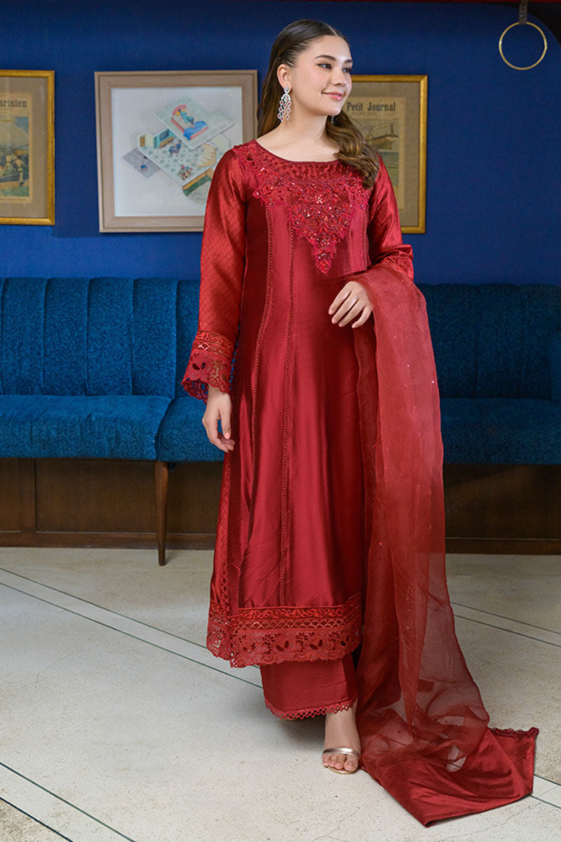 Fatima Khan | La Fleur Eid Edit | Scarlet -  Fatima Khan Ladies Clothes - Original Designer Dress - House of Maryam