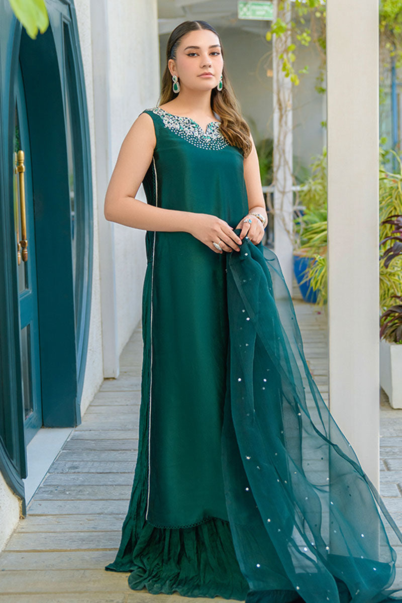 Fatima Khan | La Fleur Eid Edit | Viridity -  Fatima Khan Ladies Clothes - Original Designer Dress - House of Maryam