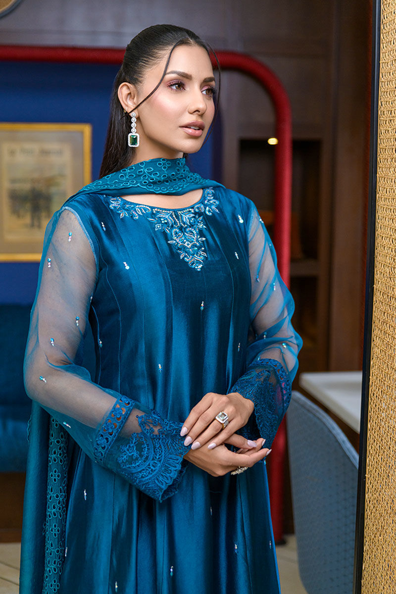 Fatima Khan | La Fleur Eid Edit | Azure Jade -  Fatima Khan Ladies Clothes - Original Designer Dress - House of Maryam