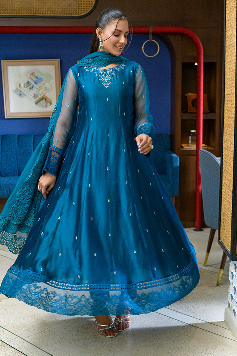 Fatima Khan | La Fleur Eid Edit | Azure Jade -  Fatima Khan Ladies Clothes - Original Designer Dress - House of Maryam
