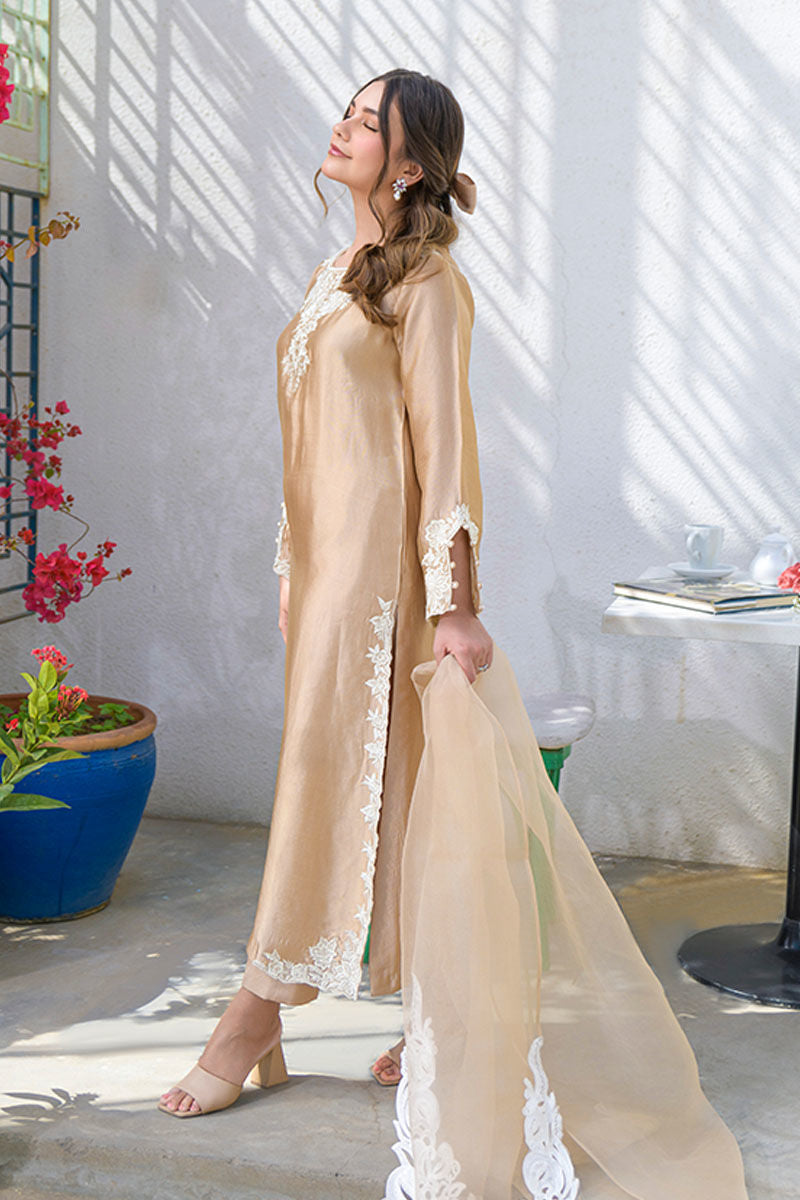 Fatima Khan | La Fleur Eid Edit | Beigetastic -  Fatima Khan Ladies Clothes - Original Designer Dress - House of Maryam