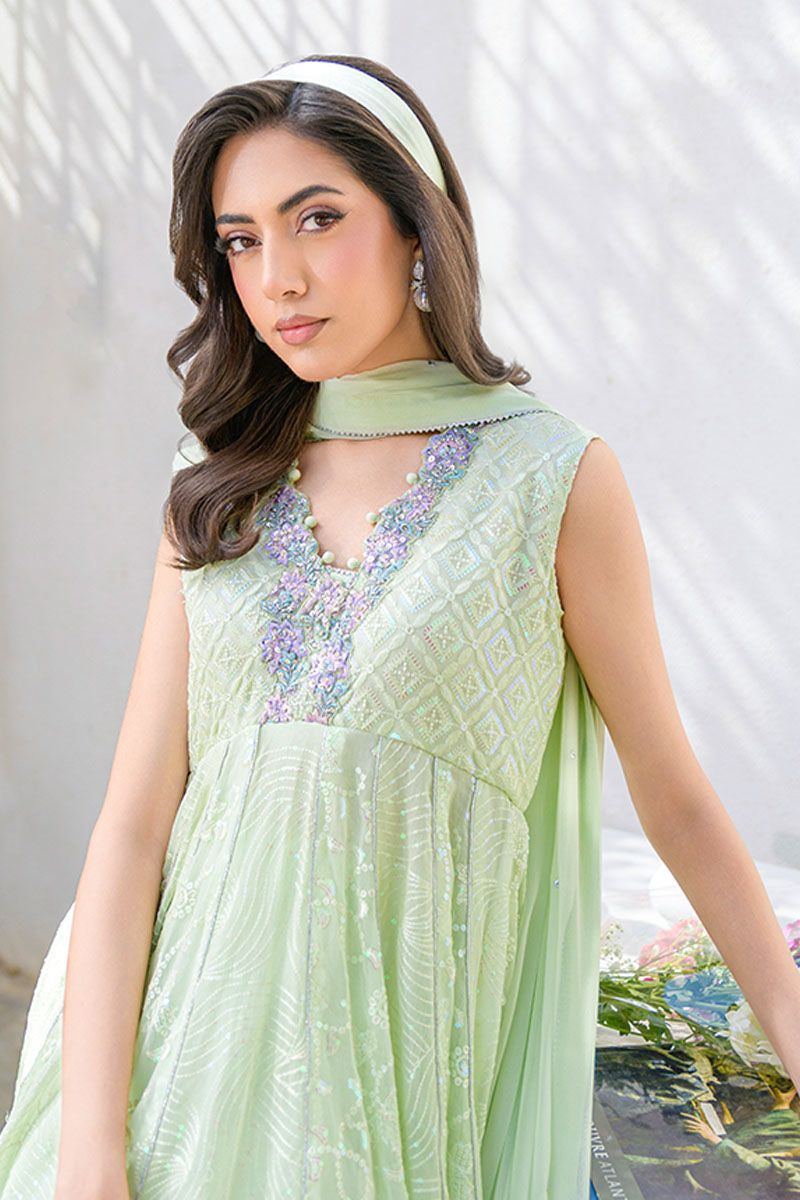 Fatima Khan | La Fleur Eid Edit | Pale Pistachio -  Fatima Khan Ladies Clothes - Original Designer Dress - House of Maryam