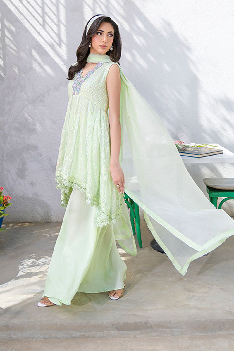 Fatima Khan | La Fleur Eid Edit | Pale Pistachio -  Fatima Khan Ladies Clothes - Original Designer Dress - House of Maryam