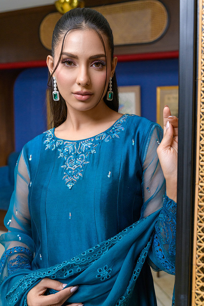 Fatima Khan | La Fleur Eid Edit | Azure Jade -  Fatima Khan Ladies Clothes - Original Designer Dress - House of Maryam
