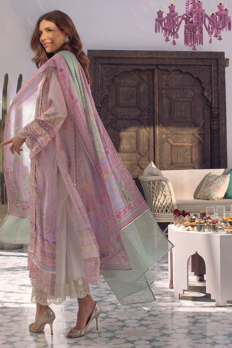 Ansab Jahangir | Digital Silk | Lilac Paisley, image 2