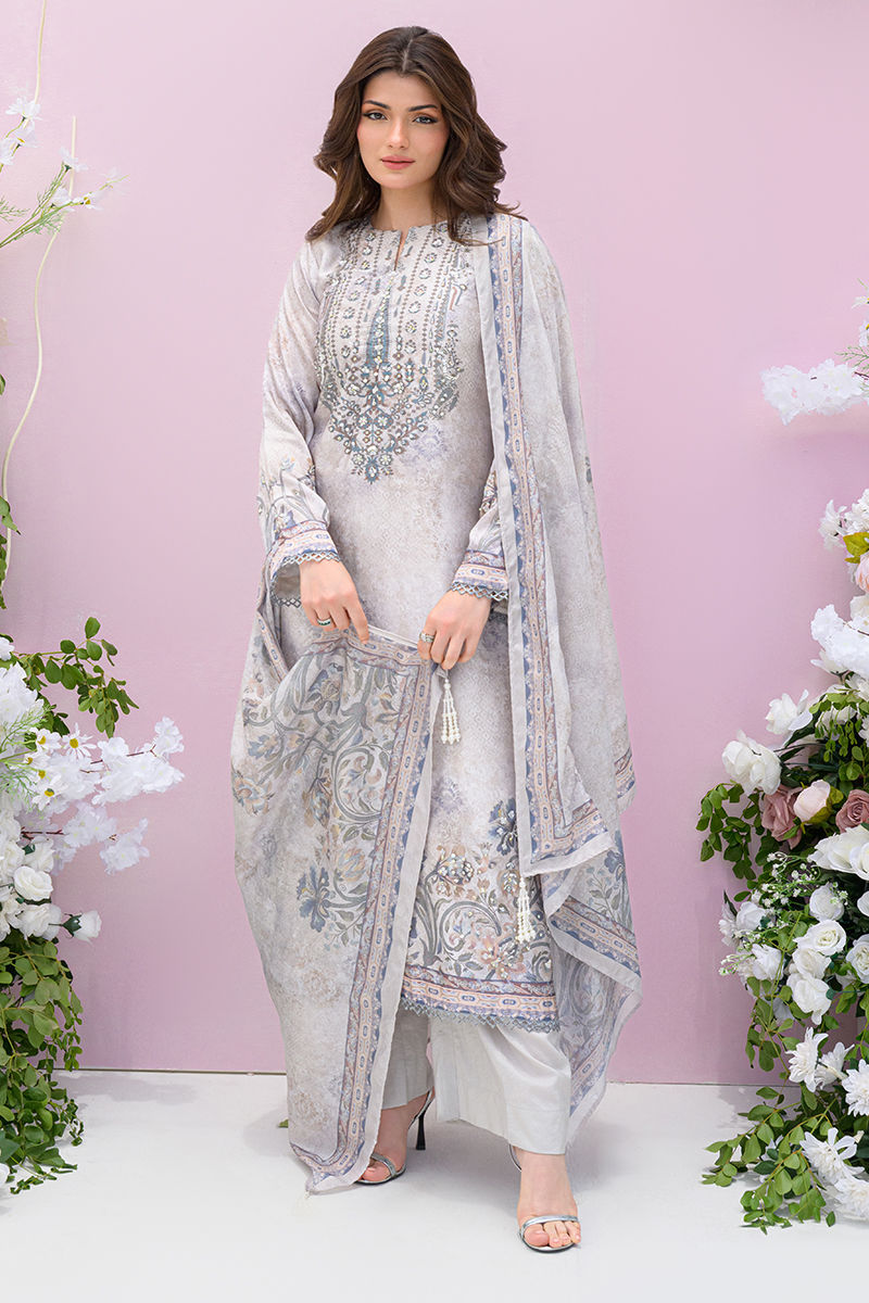 Fatima Khan | Eid Digital Silk Prints |   Moonlit Grace -  Fatima Khan Ladies Clothes - Original Designer Dress - House of Maryam