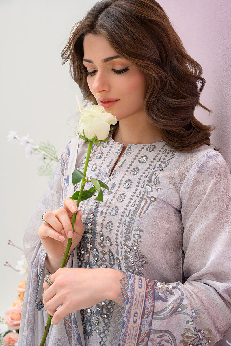 Fatima Khan | Eid Digital Silk Prints |   Moonlit Grace -  Fatima Khan Ladies Clothes - Original Designer Dress - House of Maryam