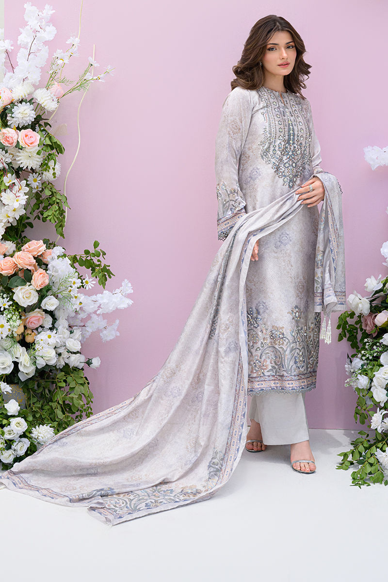 Fatima Khan | Eid Digital Silk Prints |   Moonlit Grace -  Fatima Khan Ladies Clothes - Original Designer Dress - House of Maryam