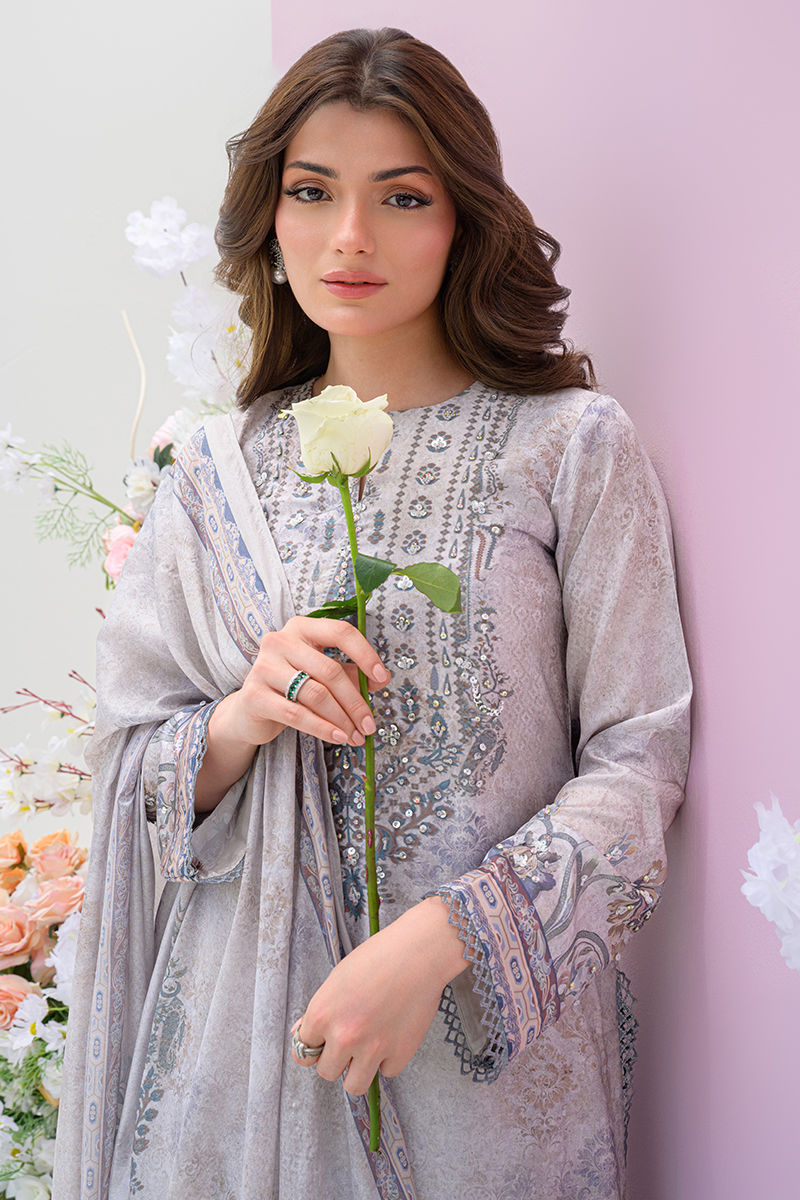 Fatima Khan | Eid Digital Silk Prints |   Moonlit Grace -  Fatima Khan Ladies Clothes - Original Designer Dress - House of Maryam