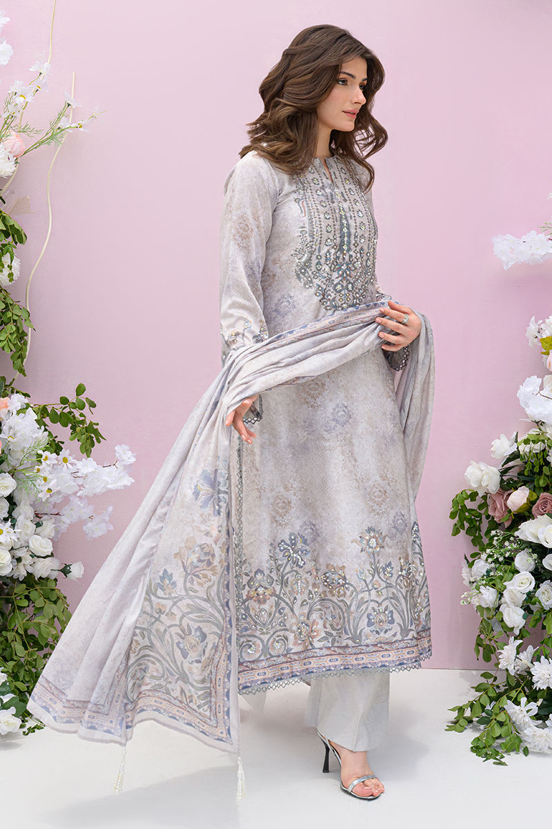 Fatima Khan | Eid Digital Silk Prints |   Moonlit Grace -  Fatima Khan Ladies Clothes - Original Designer Dress - House of Maryam