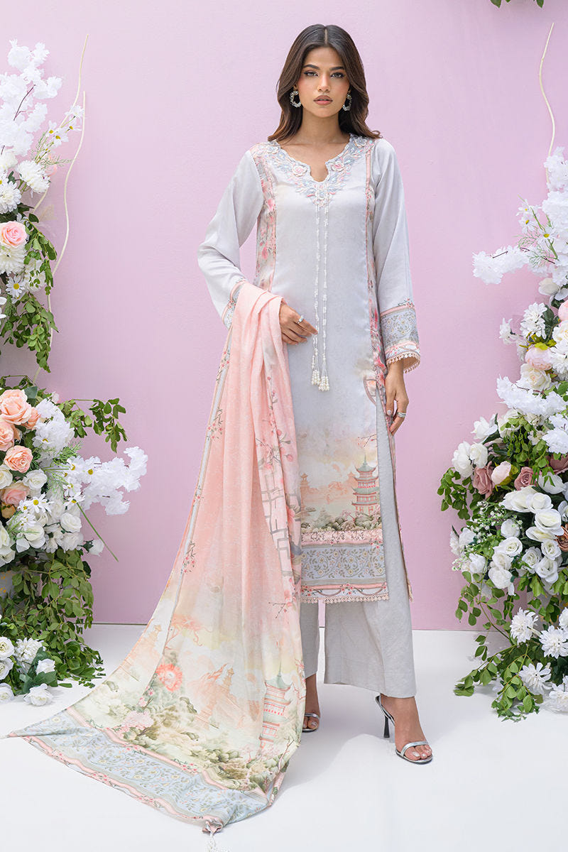 Fatima Khan | Eid Digital Silk Prints | Oriental Haze -  Fatima Khan Ladies Clothes - Original Designer Dress - House of Maryam